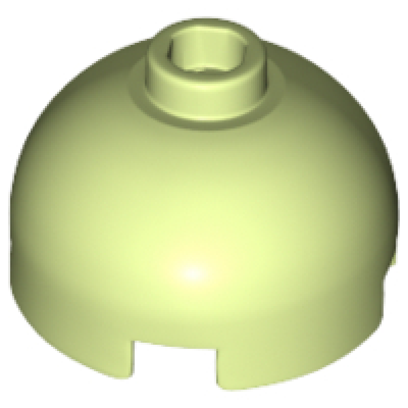 Steen, Rond 2x2 bol Yellowish Green